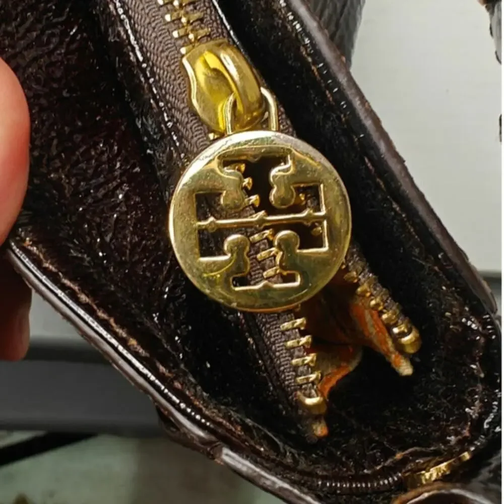 Tory Burch brown crinkled bag